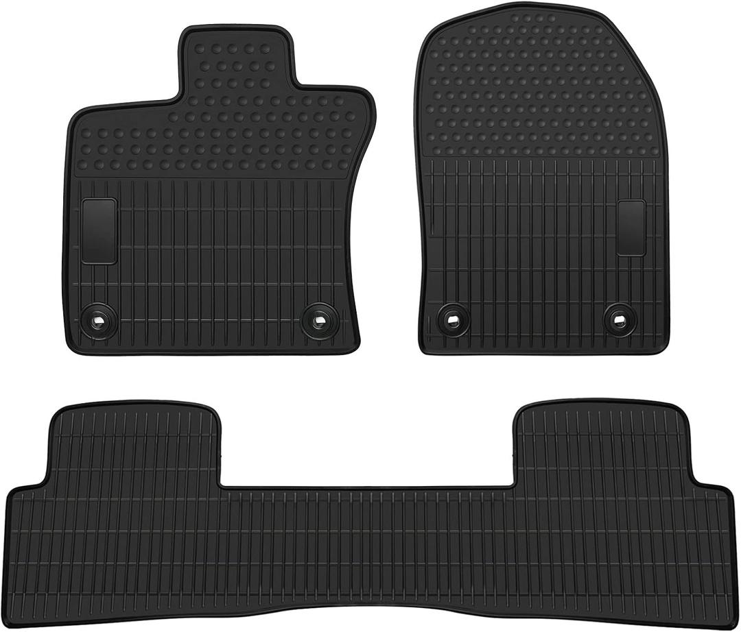 Car Floor Mats Custom Fit for Lexus UX 2019-2025 2026 Full Black Rubber Auto Liner Mats All Weather Protection Heavy Duty Odorless