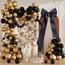Giant Bow Decoration, 83x20 Inches Big Bow for Backdrop with Back Ribbon, Satin Large Bows for Decoration, Coquette Bows Decor for Birthday Party Room Wedding Baby Shower Church Nursery (Black)
