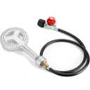 BESTFIRE High Pressure Cast-Iron Propane Burner Head,Round Burner Head with 20 PSIG Adjustable High Pressure Propane Regulator with Hose and Brass Fitting for Propane Burner Head for Cooking Outdoor