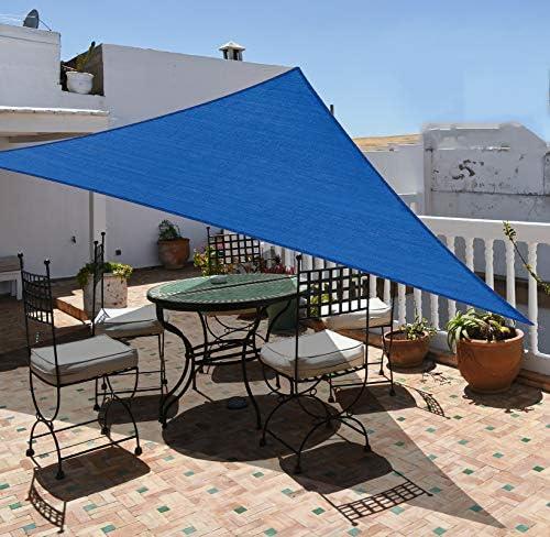 Garden EXPERT 16'x16'x23' Sun Shade Sail Blue Right Triangle Canopy Sail Shade Cloth for Patio Garden Outdoor Backyard