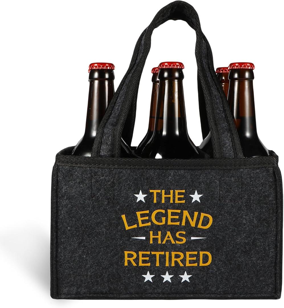 Legend Retirement Gifts for Men 2025 - The Legend Has Retired Beer Bottle Bag, The Best Funny Gift Leaving Farewell Gifts for Colleagues Men Grandpa Dad Husband Brother Friends