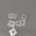 35 Pcs 3/8" Square Strut Washer Plates - 1-5/8" X 1-5/8" Electro-Galvanized Bearing Plates, 1/8" Thick - Fit 1-5/8inch Strut Channel, Washer Plates