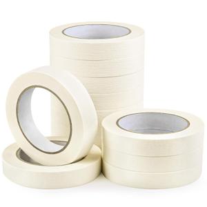 Masking Tapes Bulk 3/4 Inch 12 Packs White Painters Drafting General Using Tapes for Painting, Craft Art, Label, Packing, Office, School, Home, 0.75 Inch x 55 Yards x 12 Rolls (660 Total Yards)