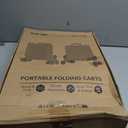 FELICON SELORSS Folding Utility Cart Portable Rolling Crate Handcart with Stair Climbing Wheels&360Swivel Wheels Telescoping Handle Plastic Box Dolly for Travel Shop Move Office Teacher Use(Purple)