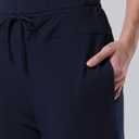 2 x Liberty Pro Womens High-Waisted Ankle-Length Lounge Pants, 26 Inseam Wide Leg Drawstring Casual Bottoms with Pockets (L)