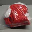 MarJunSep 12 Pack Plush Santa Christmas Hats for Kids Children Teenagers & Adults Small Head, Red Plush Xmas Hats with White Cuffs for Christmas Holiday