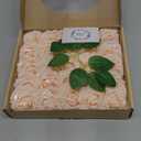 N&T NIETING Artificial Flowers, 25Pcs Fake Flowers Roses Foam Roses with Stems Perfect for Valentines Day DIY Wedding Bouquets Centerpieces Bridal Shower Party Home Flower Arrangement Decorations (Blush)