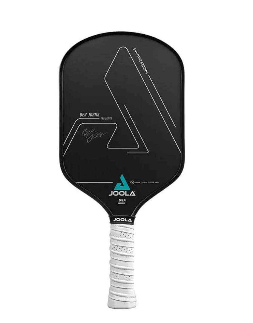 JOOLA Ben Johns Hyperion Pickleball Paddle - Select Raw Carbon Surface or Carbon Abrasion Surface for Increased Power and Spin - Elongated Grip Handle - Carbon Fiber Pickleball Paddle - USAP Approved