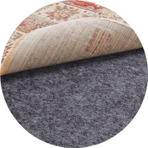 Veken 6 Ft Round Non Slip Cushioned Rug Pad Gripper, Felt and Silicone Backing, 1/4 inch Thick Carpet Liner for Hardwood Floors and Finishes, Under Area Rugs Anti Skid Mat, Keep Rugs Safe and in Place