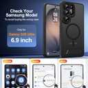 Magnetic for Samsung Galaxy S26 Ultra Case, [Compatible with MagSafe][Full Camera Protection][Built-in Invisible Kickstand] Translucent Matte Phone Case for S26 Ultra 6.9" - Black