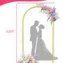 6.6 FT Wedding Arch Backdrop Stand, Gold Metal Arch Stand for Wedding Ceremony, Birthday Party, Baby Shower, Graduation, Floral Balloon Decoration