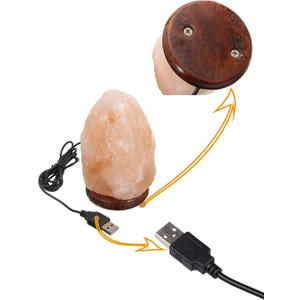 JIC Gem Natural USB Himalayan Salt Lamp Crystal Salt Rock Mini Hand Carved Lamp with Multi-Color LED Changing Bulb