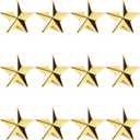 Gold Point Star Lapel Pins, Enamel Pin Set (1 In, 12 Pack)