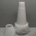 12 Pack Plastic Flower Bucket, 15.5 Inch White Flower Buckets for Cut Flowers with Base, Multi-Purpose Plastic Vase for Flower Display Stand Florist Supplies, Home Wedding Decoration