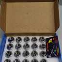 Set of 20, 14x1.5 Wheel Lug Nut Chrome 1.5 Inch Compatible with OEM Factory Camaro Corvette Equinox Impala Wheel