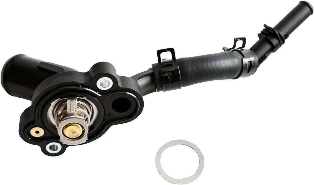 MITZONE Engine Coolant Thermostat Housing Assembly Compatible with 2007-2010 Dodge Magnum Challenger Charger 2007-2010 Chrysler 300 3.5L