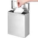 Sanitary Napkin Receptacle Wall Mounted Tampon Holder, Garbage Can for Bathroom Clean & Odor-Free Restroom for Home, Office & Public Restrooms (Stainless Steel)