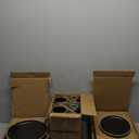 Gibson Home Zuma 16 Piece Round Kitchen Dinnerware Set, Dishes, Plates, Bowls, Mugs, Service for 4, Matte Stoneware, Black