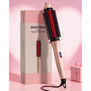 Infrared Thermal Brush, 2026 Upgrated Negative Ion Thermal Round Brush for Women Girls Hair Care, Larger Barrel for Faster Blowout, 6-Temp, Dual Voltage, No Damage, LED Display, 1.7 Inch Salon Styler