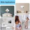 DARENYI 16"x12" Acrylic Mirror Sheet, Flexible Non Glass Body Mirror Tiles Large Self Adhesive Mirror Stickers for Bathroom Bedroom Home Wall Decor (1pc)