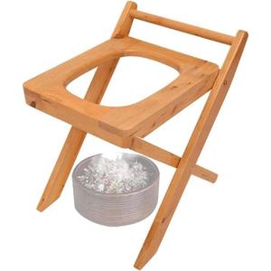 Wooden Steam Seat with Four Legs,Foldable Yoni Steamer Chair,Yoni Seat Kit,Anti-Skid Shower Stool,V Steam Seat Kit for Women V Cleaning and Tightening,Postpartum Care 15.7" H(No Steamer)