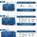 Gonex 80L Packable Travel Duffle Bag Foldable Duffel Bags for Luggage Gym Sports Camping Travelling Cycling Storage Shopping Water & Tear Resistant Deep Blue