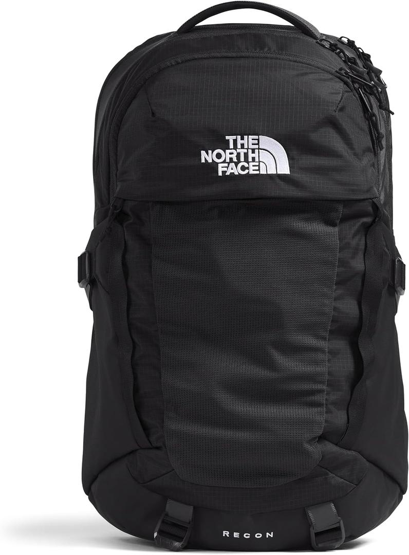 The North Face Recon Everyday Laptop Backpack - Daypack, Water Repellent, Laptop Sleeve, 2 Water Bottle Pockets, TNF Black/TNF Black-NPF, One Size (30L)
