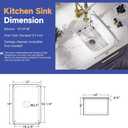 Davivy 13x19 White Bar Sink Fireclay, 13 Inch Dual-Mount Small Bar Prep Sink, Porcelain Single Bowl Design with Bottom Grid & Strainer