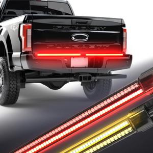 Roykaw 60'' Truck Tailgate Light Bar, 70ft High Visibility Range, Exclusive Zoned Row Control, Red Brake/Amber Turn/White Reverse Zoned Lighting, Focused Lighting, All-Weather Use, Easy Installation
