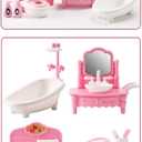 20 Pcs Mini Bathroom Set 1:12 Mini Living Room Set Miniature Accessories Miniature Furniture Accessories Model for Mini Dreamhouse