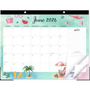 GuassLee Monthly Large Desk Calendar 2026-2027 - 19 Months 22" x 17" Calendar from Jun. 2026 to Dec. 2027, Large Monthly Planner with Holiday Watercolor Design for Office School Home Organizing