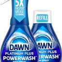 Dawn Powerwash Spray, Dish Soap, Dishwashing Liquid, Cleaning Supplies, Fresh, 1 Starter Kit + 1 Refill, 32 Fl Oz (32 Fl Oz (Pack of 1))