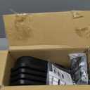 HuggieGems 4 Tier Floor Standing Corner Shower Caddy Organizer Shelf with Hooks, Bathroom Shelves Stand Rack, Jet Black