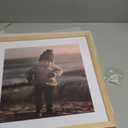 KINLINK 16x16 Picture Frame, Natural Square Solid Wood Frames for Pictures 12x12 with Mat or 16x16 without Mat, Wall Display Photo Frames Natural Wood 4 Pack