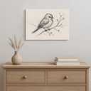 WALUPLL Vintage Bird Sketch Wall Art bird prints wall art Picture Modern Farmhouse Paintings Pictures Wall Decor for Living Room Bedroom 16x24 Inch