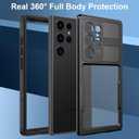 for Samsung Galaxy S23 Ultra Waterproof Case, with Built-in Screen Protector Dustproof Shockproof Full Body Underwater Protective Phone Case Cover for Samsung Galaxy S23 Ultra 5G 6.8"-Black
