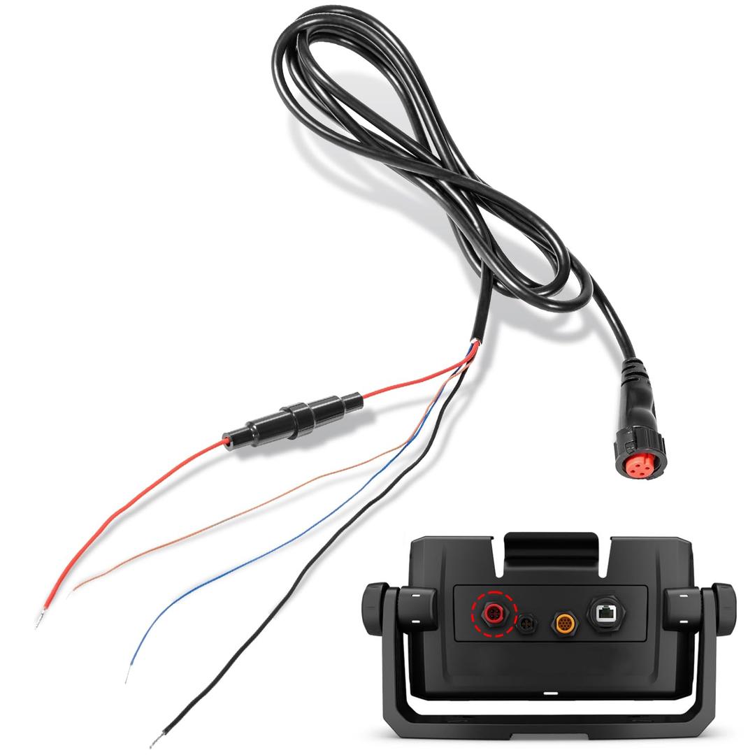 010-12445-00 Power/Data Cable Threaded 4-Pin Fits for Garmin echoMAP Chirp,ECHOMAP Plus UHD,GPSMAP,Panoptix