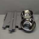 HTB Elevated Dog Bowls,Raised Dog Bowl Stand with 2 Stainless Steel Bowls,Elevated Raised DogBowls for Large Medium Small Sized Dogs