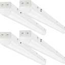 DAKASON 4FT LED Linear Light Fixture, 4 Foot LED Shop Lights 40/32/24W 35/40/5000K CCT Selectable, 4Feet Commercial Bay Lighting Fluorescent Tube Replacement for Office Garage 4 Pack