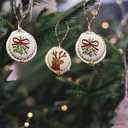 kjsdsss Hand Embroidery Christmas Ornaments Kit, Christmas Embroidery Kit, Embroidery Kit ChristmasOrnaments, ChristmasEmbroidery Kits for Adults Beginners (12 Pcs Colorful Set)