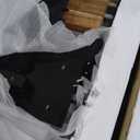 NTC Lupin Wooden Bed Frame with Headboard and Natural Rattan, Solid Oak Foundation with Silent Slats, 1000 Lb Capacity, Effortless Assembly, King - Burnt Black