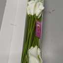 SITUMEIZI 24 PCS White Fake Flowers Artificial Calla Lily Silk Flowers Real Touch for Mother's Day Easter Home Kitchen Decor Wedding Bouquet Office Spring Decoration