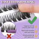 2 x B&Qaugen Self Adhesive Eyelashes SA01 48 PCS Reusable Adhesive Eyelashes Press On Lashes D Curl No Glue Eyelashes 10-16mm with Lash Tweezers 1 Step DIY Lash Self Stick Easy to Apply (SA01-D)