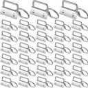 Outus 100 Pieces Key Fob Hardware Key Fob Keychain Wristlet with Split Ring (Silver,1 Inch)