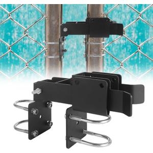 Chain Link Double Gate Latch for 1-3/8 Inch Gate Frames, Heavy Duty Chain Link Residential Strong Arm Double Gate Latch, Chain Link Fence Gate Latch for Ranch Fences & Yard Gates