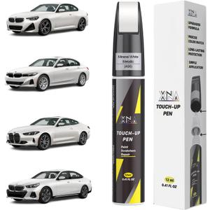 XNA Mineral White Metallic(A96) for BMW Touch Up Paint, Car Scratch Remover for Nicks and Chips Repair, 2-In-1 Quick & Easy Fix Car Scratch Repair Kit with Exact Color-Matched (Mineral White Metallic(A96) for 2/3/4/5/7/8/X1/X2/X3/X4/X5/X6/X7/XM/i4/i5/i7)