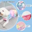 cyeollo 2 Pack Dog Dresses Spring Summer Dog Clothes Dress Breathable Pet Dresses for Small Dogs Girl, Tie Dye X-Small