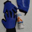Allerpet Cat Dander Remover w/Free Pair of Grooming Gloves and Mitt - Effective Cat Dander Reduction, Anti Allergen Solution Made in USA - (12oz)
