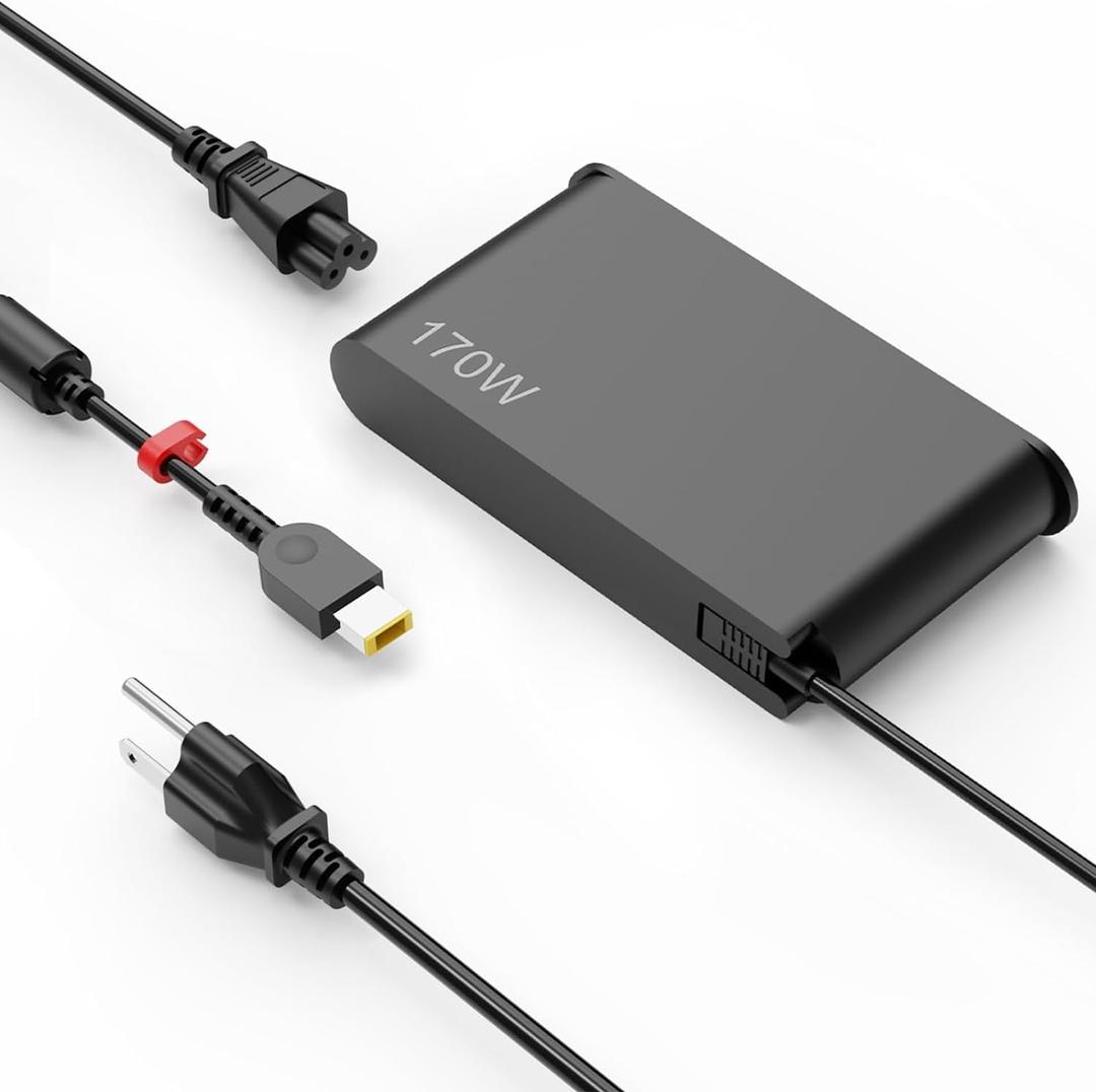 170W Laptop Charger Fit for Lenovo ThinkPad P70 P71 P72 P73 P1 LOQ ideapad Gaming 3-15 SA10R16886 ADL170SCC3A AC Adapter Power Supply Cord ADL170SDC3A ADL170SLC3A SA10R16887