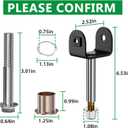 Panglong Front End King Pin Repair Kit, Club Car Front End Parts Suitable for 2004-UP Precedent Gas & Electric Golf Carts OEM #102287201, 103638601, 102288201, 102288401